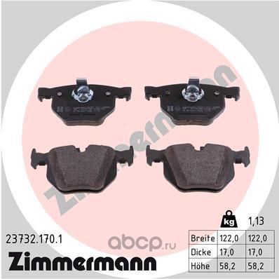 Колодки тормозные дисковые | перед | · ZIMMERMANN 23732.170.1