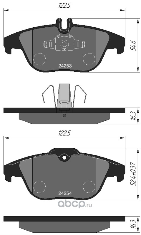 Колодки тормозные задние MERCEDES C седан III, E кабрио II, OEM A0054204320 | перед |