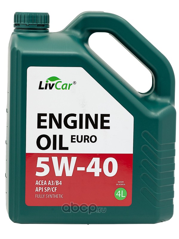 Масло моторное EURO 5W-40 A3/B4 SP/CF (4л)