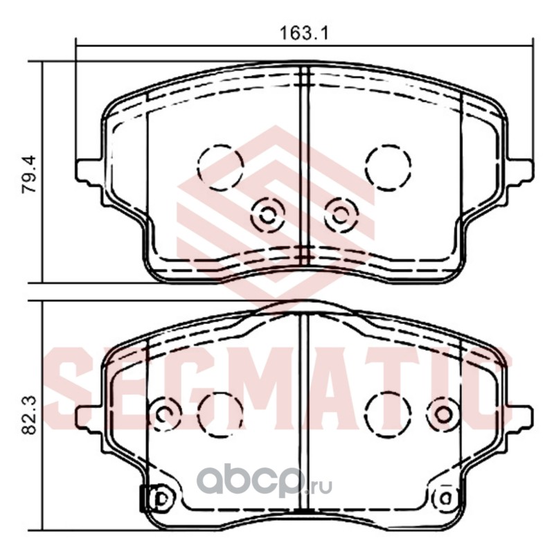 Колодка торм диск пер GEELY Monjaro 4WD 2021- [163.1*82.3*17.5/163.1*79.4*17.5]