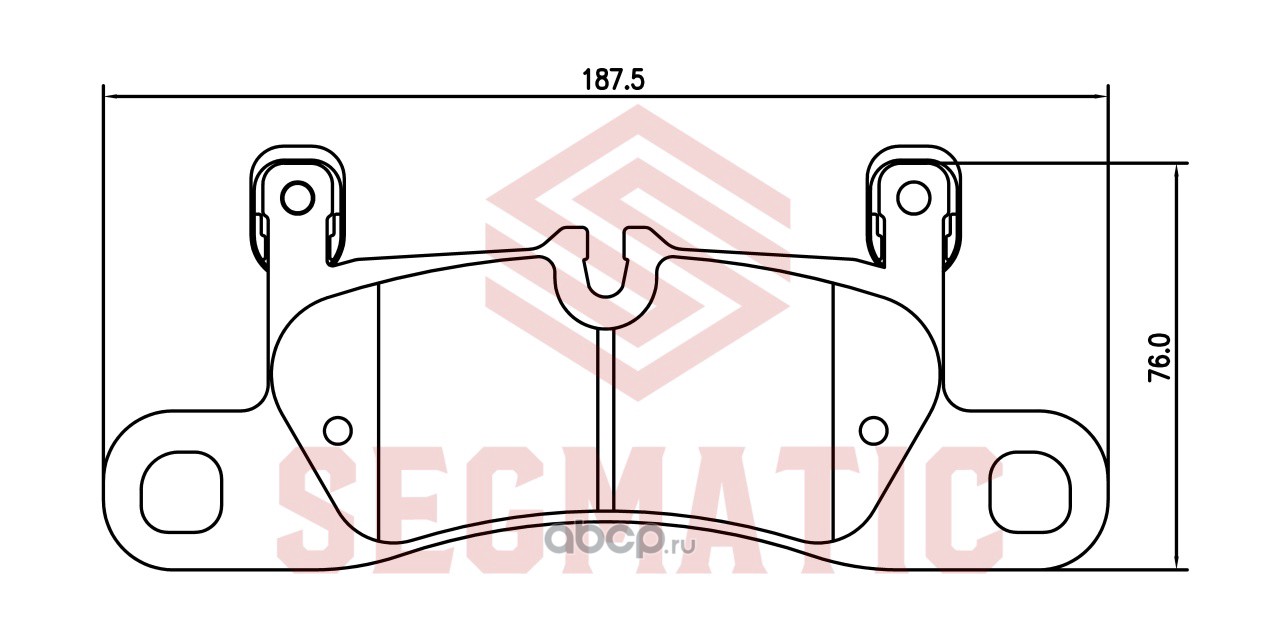 Колодка торм диск зад VW Touareg 2011 - 2015 / PORSCHE Cayenne 2011 - 2015 · SEGMATIC SGBP2766