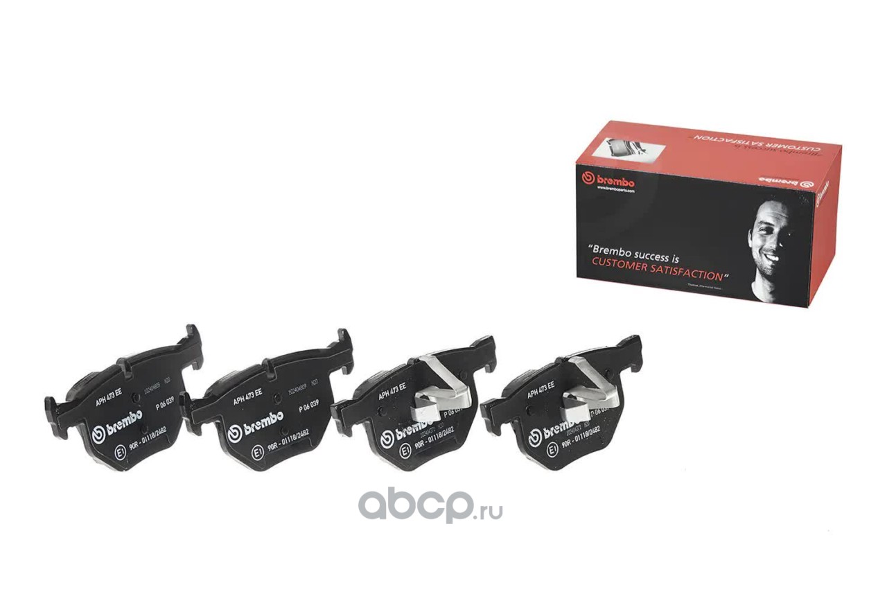 Колодки тормозные дисковые | зад | · BREMBO P 06 039