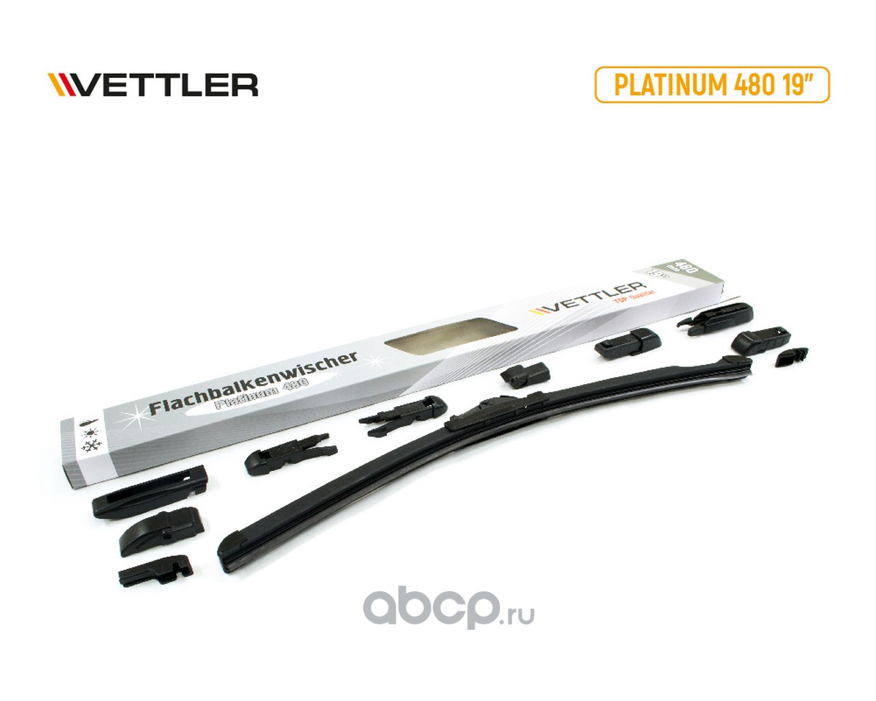 Щетка стеклоочистителя бескаркасная 480 мм PLATINUM (17506) ()