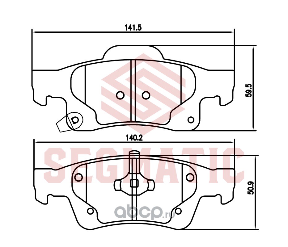 Колодка торм диск зад JEEP GRAND CHEROKEE 3.0 2011-, JEEP GRAND CHEROKEE 3.6 2010 - · SEGMATIC SGBP2793
