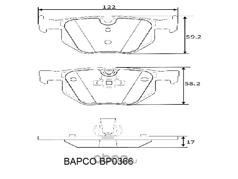 Колодки тормозные BMW 5 (E60) 03- задн.