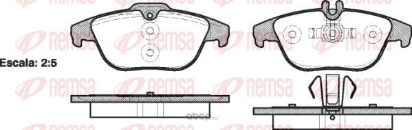 Колодки тормозные дисковые | зад | · REMSA 1305.00