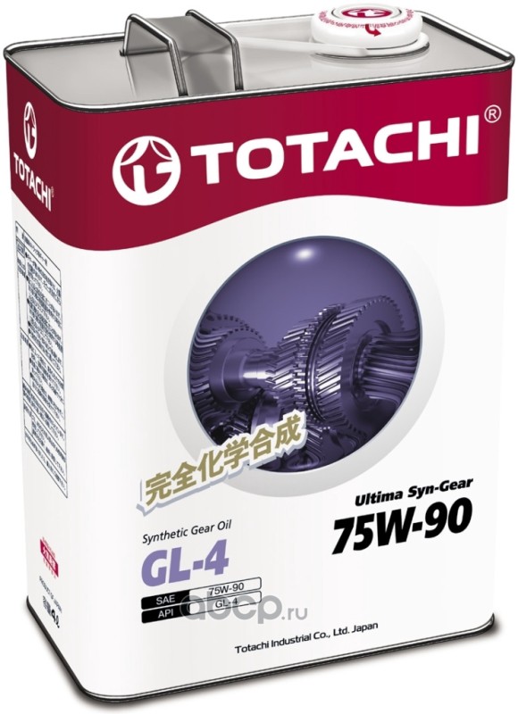 Снят, замена 60704 Масло трансмиссионное Ultima Syn-Gear 75W-90 GL-4 4л · TOTACHI 4589904931635