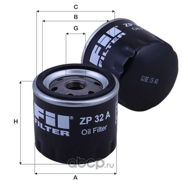 Фильтр масляный · FIL FILTER ZP32A