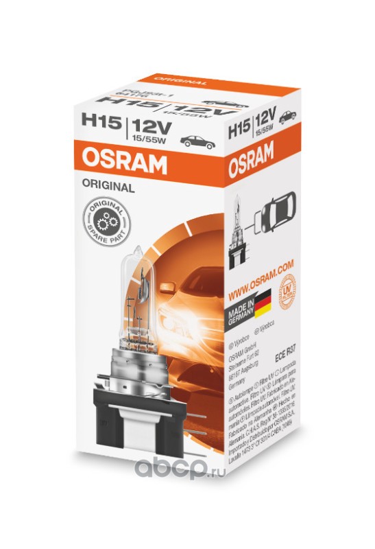 Лампа H15 12V 15/55W PGJ23t-1 ORIGINAL LINE качество оригинальной з/ч (ОЕМ) 1 шт.