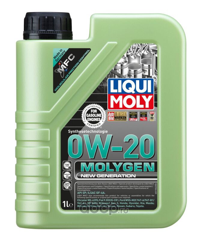 0W-20 Molygen New Generation, 1л (НС-синт.мотор.масло)