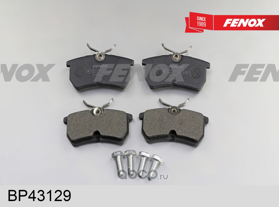 Колодки тормозные дисковые | зад прав/лев | · FENOX BP43129