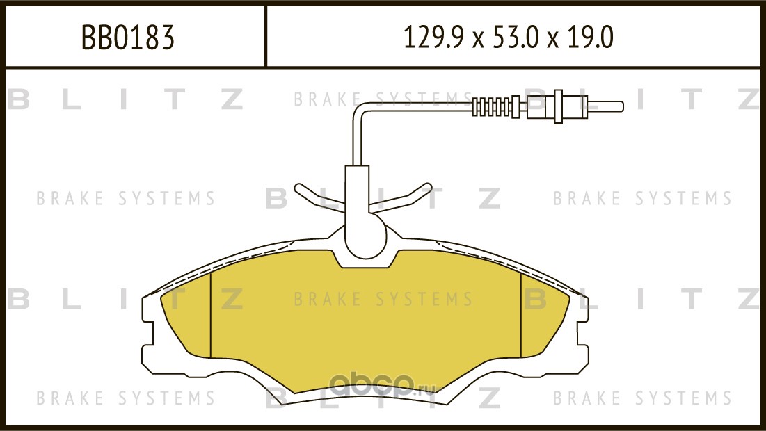 Колодки тормозные дисковые | перед | · BLITZ BB0183