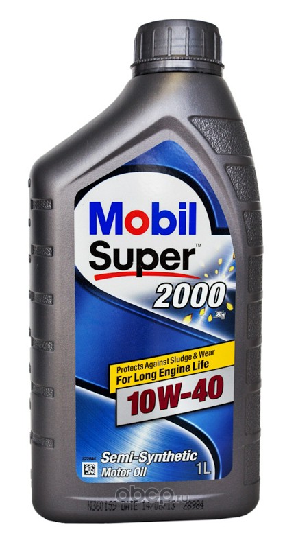 10W-40 Mobil Super 2000 X1 1л (полусинт. мотор. масло)