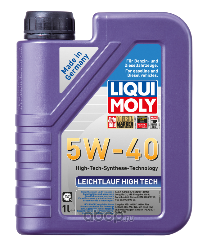 Снят с производства 5W-40 Leichtlauf High Tech, 1л ( НС-синт.мотор.масло)