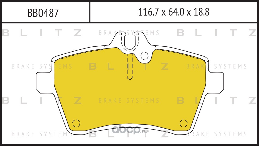 Колодки тормозные дисковые | перед | · BLITZ BB0487