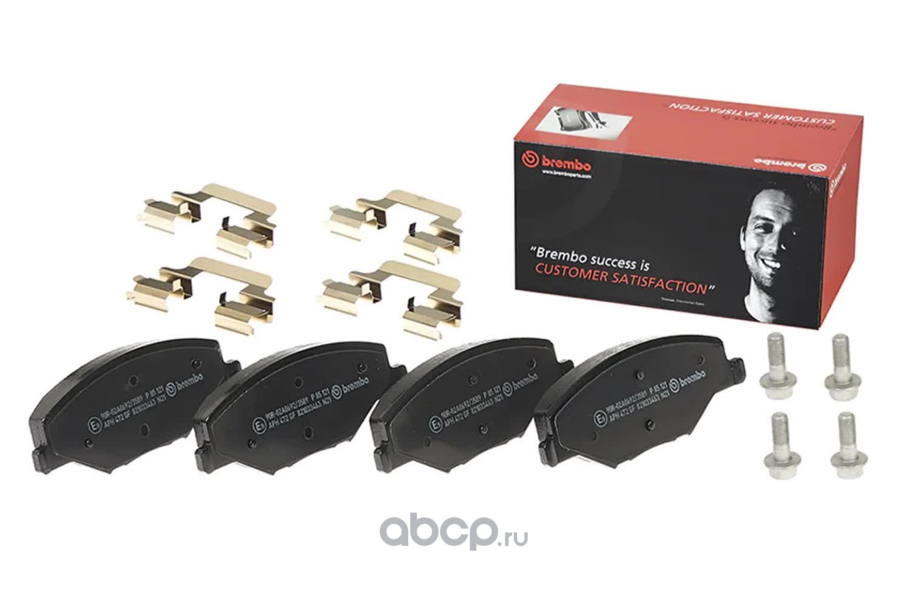 Колодки тормозные дисковые | перед | · BREMBO P85121
