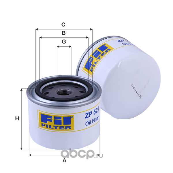 Фильтр масляный · FIL FILTER ZP527