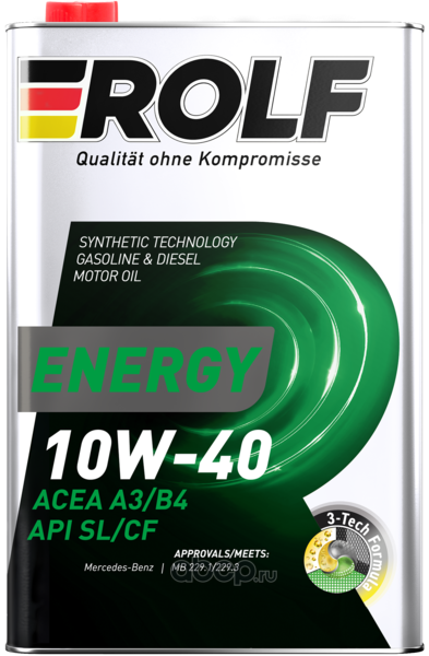 Масло моторное Energy п/синт 10W40 1л SL/CF (12шт/уп) металл