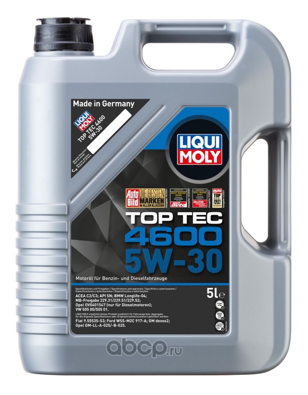 5W-30 Top Tec 4600, 5л ( НС-синт.мотор.масло)
