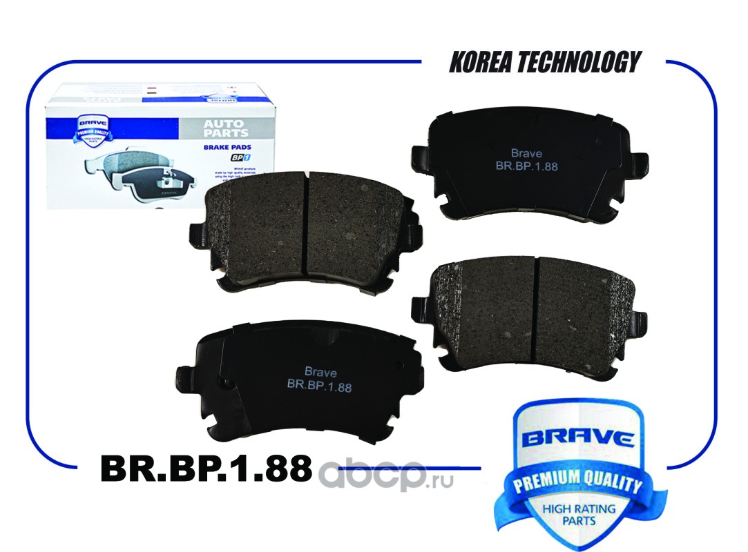 Колодка тормозная задняя · BRAVE BR.BP.1.88