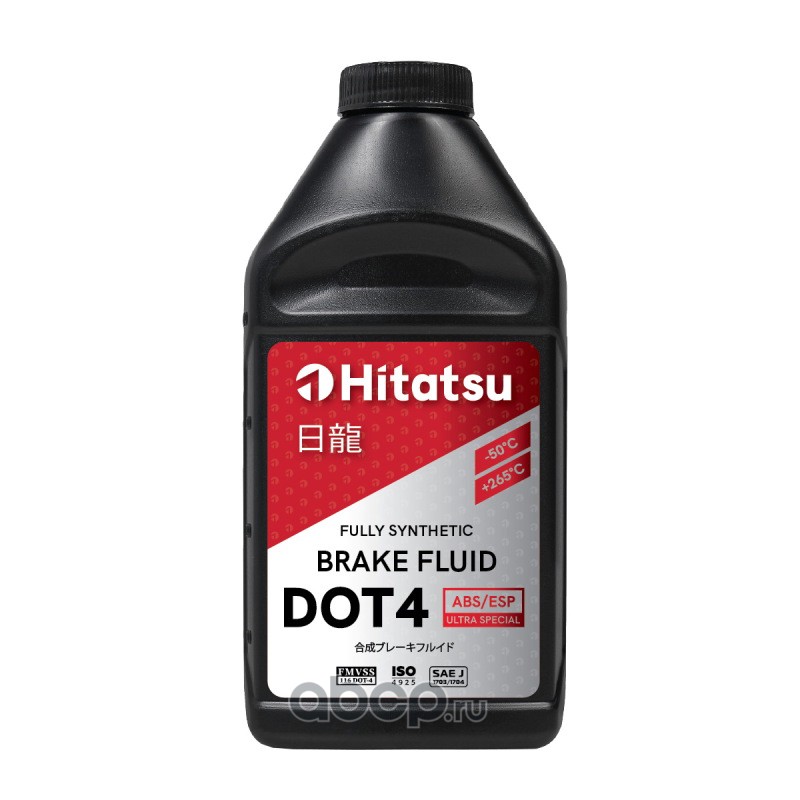 Жидкость тормозная DOT4 (ABS/ESP/ASR/DSR), FMVSS 116, SAE J1703, SAEJ1704, 455гр
