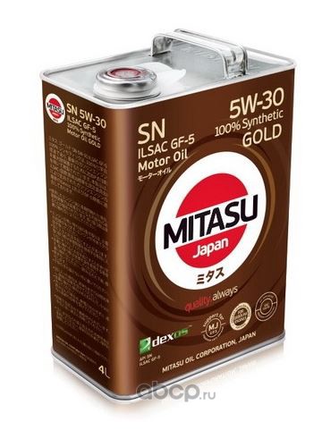 Масло моторное GOLD 5w-30 4л Синтетика