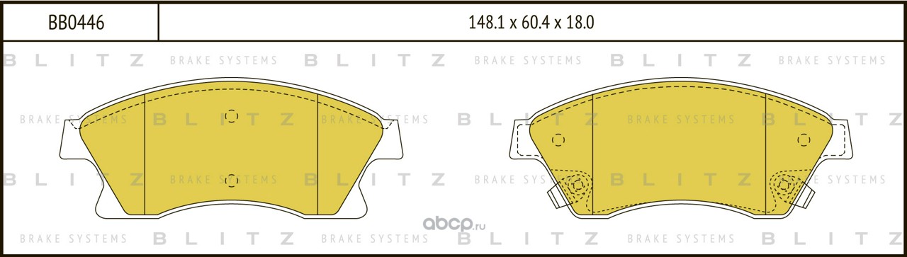 Колодки тормозные дисковые | перед | · BLITZ BB0446
