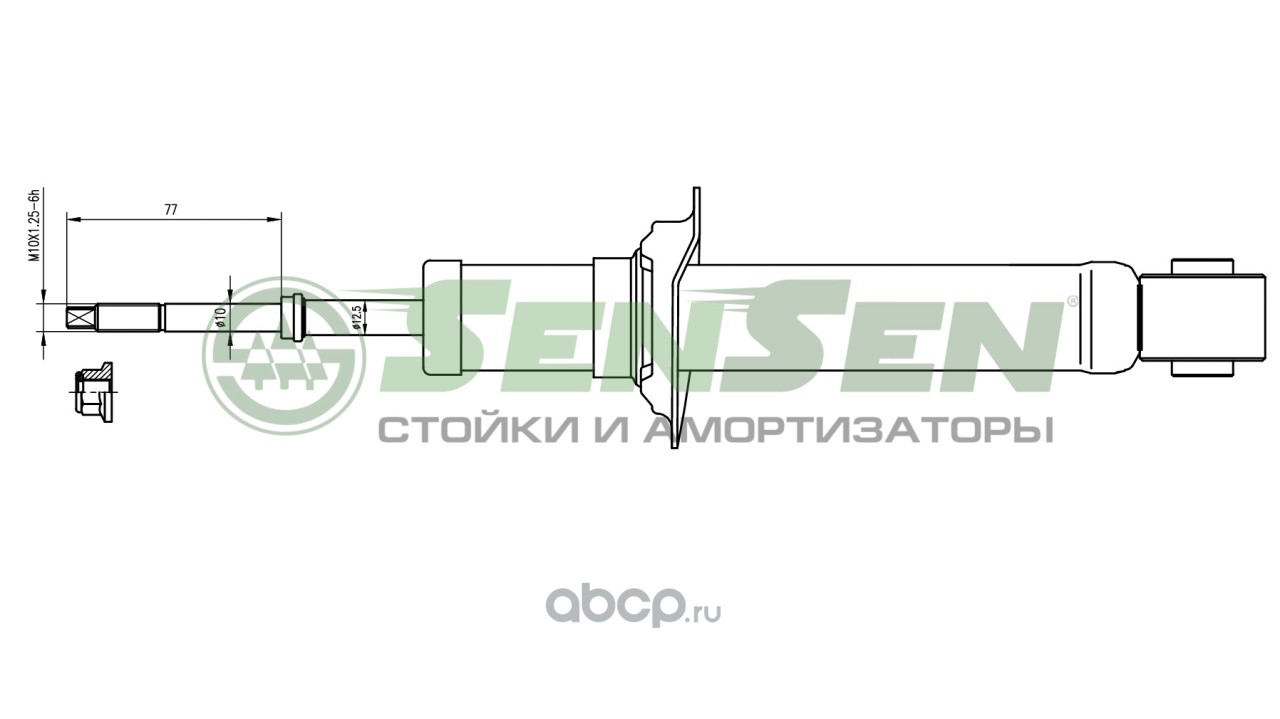 АМОРТИЗАТОР NISSAN ALMERA N16 -02/01 ЗАД.ГАЗ. | зад |