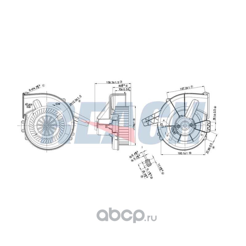 Мотор печки AUDI A2 00-