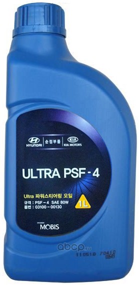 Ultra PSF-4 SAE 80W, 1л (синт. жидкость для ГУР) · HYUNDAI/KIA 03100-00130