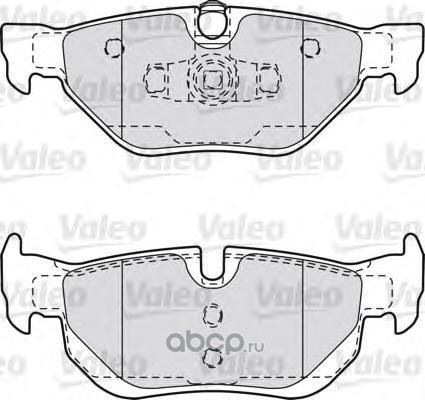 Колодки тормозные дисковые | зад | · VALEO 598703