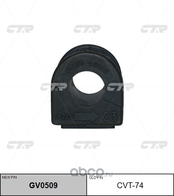 / CVT-74 Втулка стабилизатора | перед прав/лев | · CTR GV0509