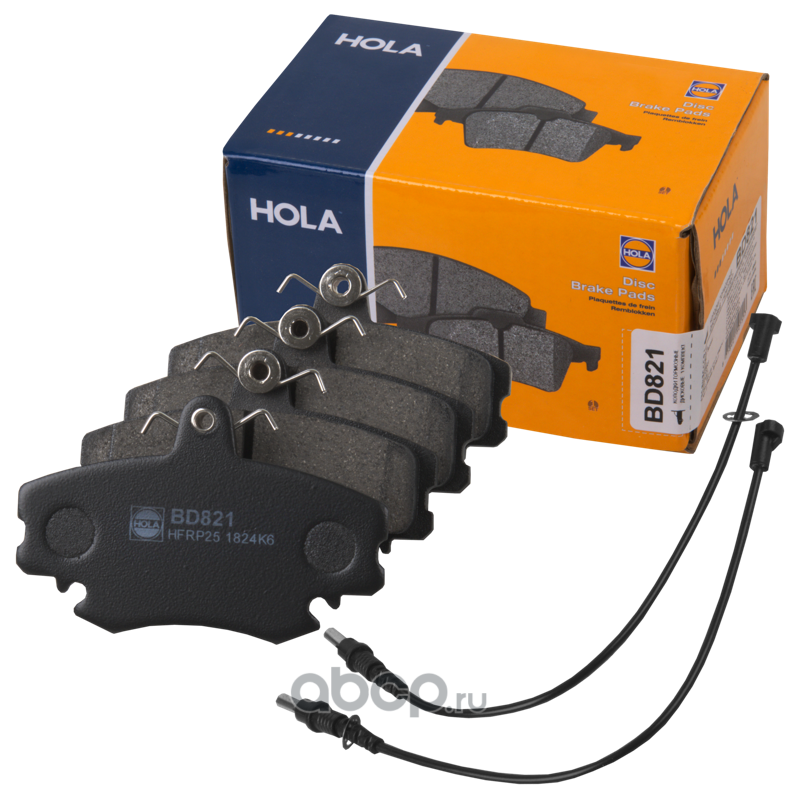 Тормозные колодки дисковые | перед | · HOLA BD821