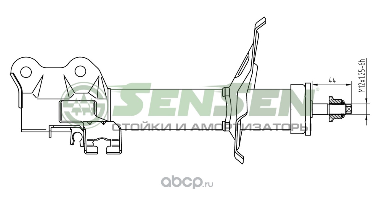 Амортизатор NISSAN ALMERA CLASSIC/N16 08/00- пер.прав.газ.