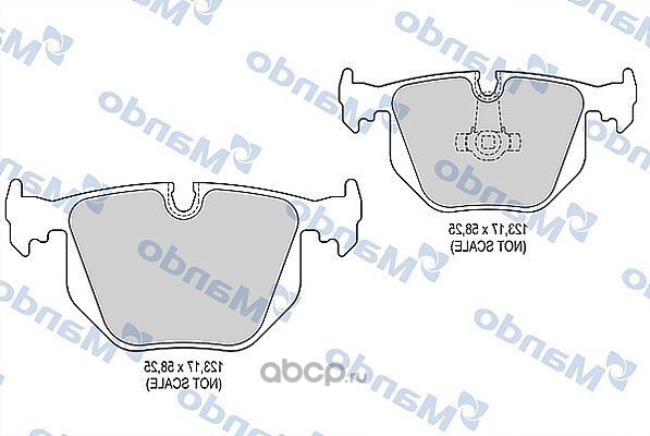 Колодки тормозные дисковые | зад | · MANDO MBF015407