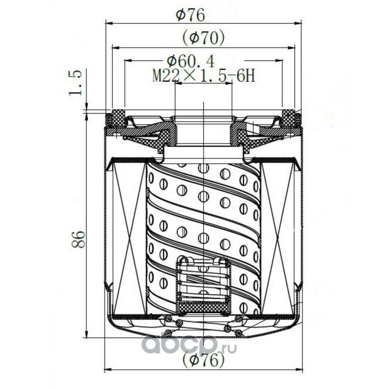 Фильтр масляный для а/м Changan CS75 (18-)/CS85 (22-)/CS95 (23-) 1.8T/2.0T
