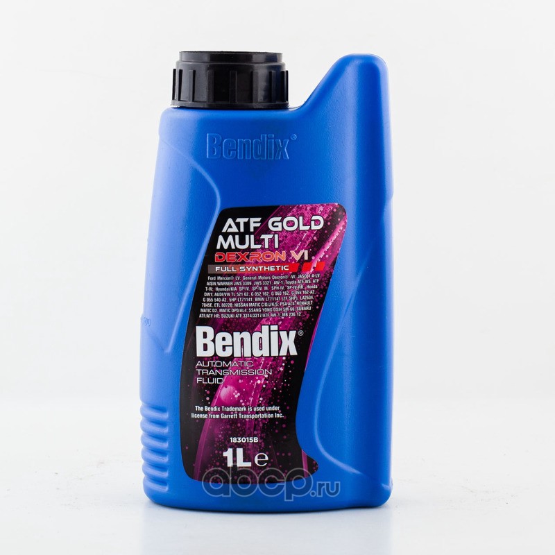 Масло трансмиссионное, синтетика GOLD ATF MULTI DEXRON VI 1 л. · BENDIX 183015B
