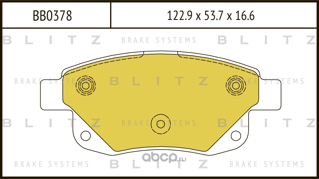 Колодки тормозные дисковые | зад | · BLITZ BB0378