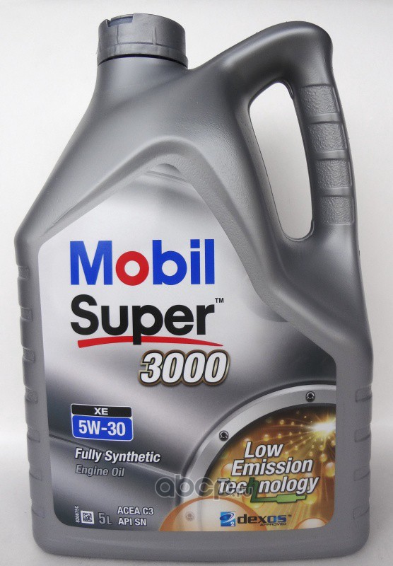 5W-30 Mobil SUPER 3000 XE1 (синт. мотор. масло), SM/SL C3, 5 л.