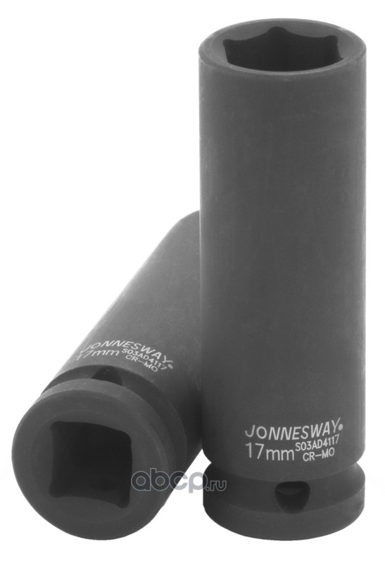 Торцевая головка ударная глубокая 12 DR, 17 мм · JONNESWAY S03AD4117