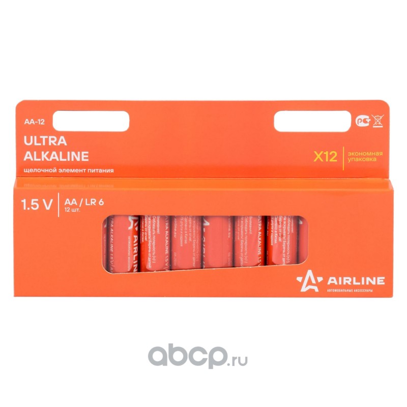 Батарейки LR6/AA щелочные 12 шт.