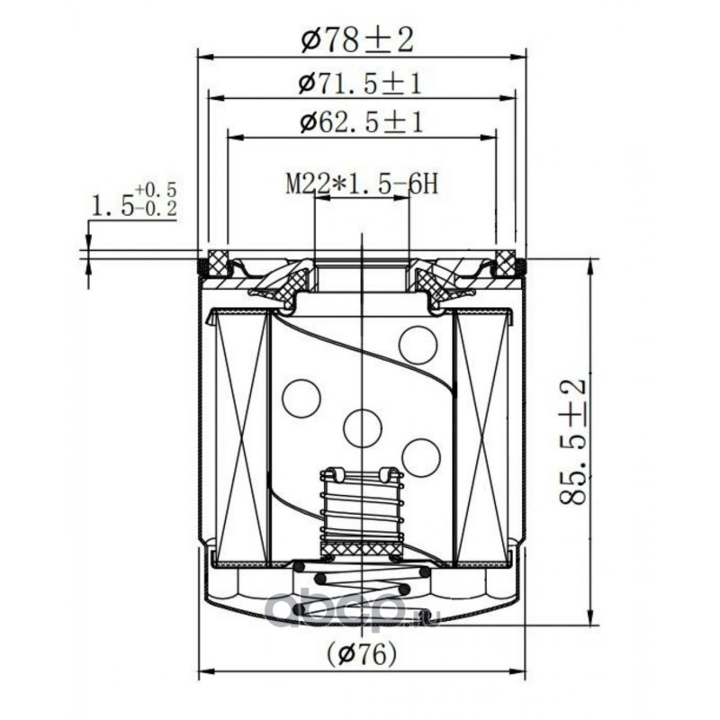 Фильтр масляный для а/м Ford Explorer (10-) 3.5i/Cadillac Escalade(14-) 6.2i