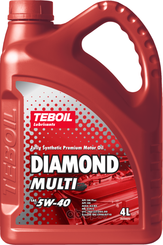 Снят, замена 2448238 5W-40 Diamond Multi 4л (синт. мотор. масло)