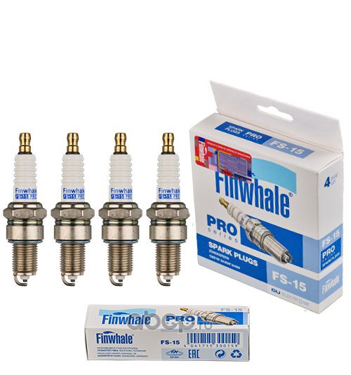 Свеча зажигания Spark(05-10), Matiz All (08-1.0L), Aveo(72 л.с.) · FINWHALE FS15