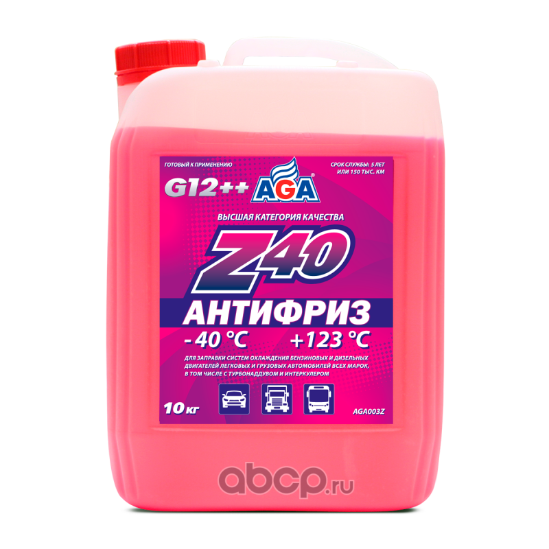-003Z 40 Антифриз (красный) -40С до +123С 10л./10,7кг. PREMIX