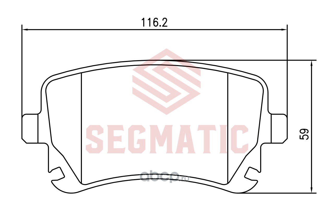 Колодки тормозные дисковые задние · SEGMATIC SGBP2669