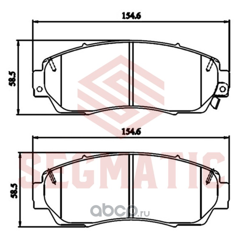 Колодка торм диск пер EXEED TXL 20-. VX 20-, HAVAL F7, HAVAL F7x [154.8*58.8*18.5]
