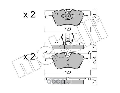 Колодки тормозные дисковые | зад | · METELLI 22-0962-0