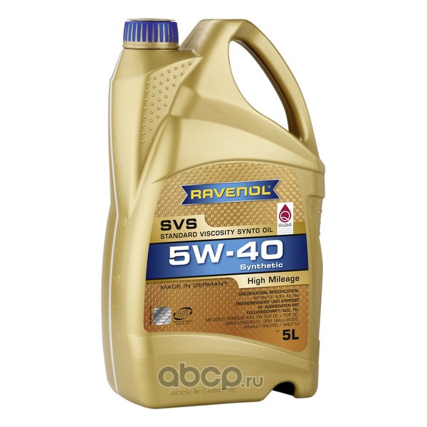 Моторное масло SVS Standard Viscosity Synto Oil SAE 5W-40 ( 5л) new