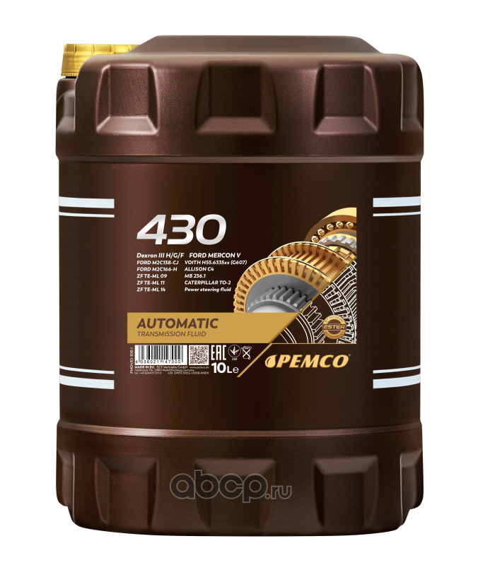 ATF DEXRON III 10л (авт. транс. синт. масло) HCV